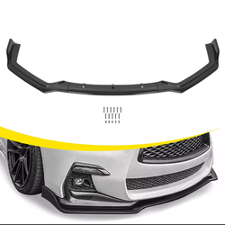 Infiniti Q50 Sport 18-.23 Gloss Black PP 3PC Front Bumper Lip Chin Splitter