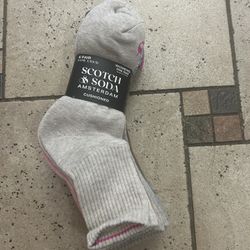 NWT Scotch & Soda premium women cushioned low crew Socks 6 pairs