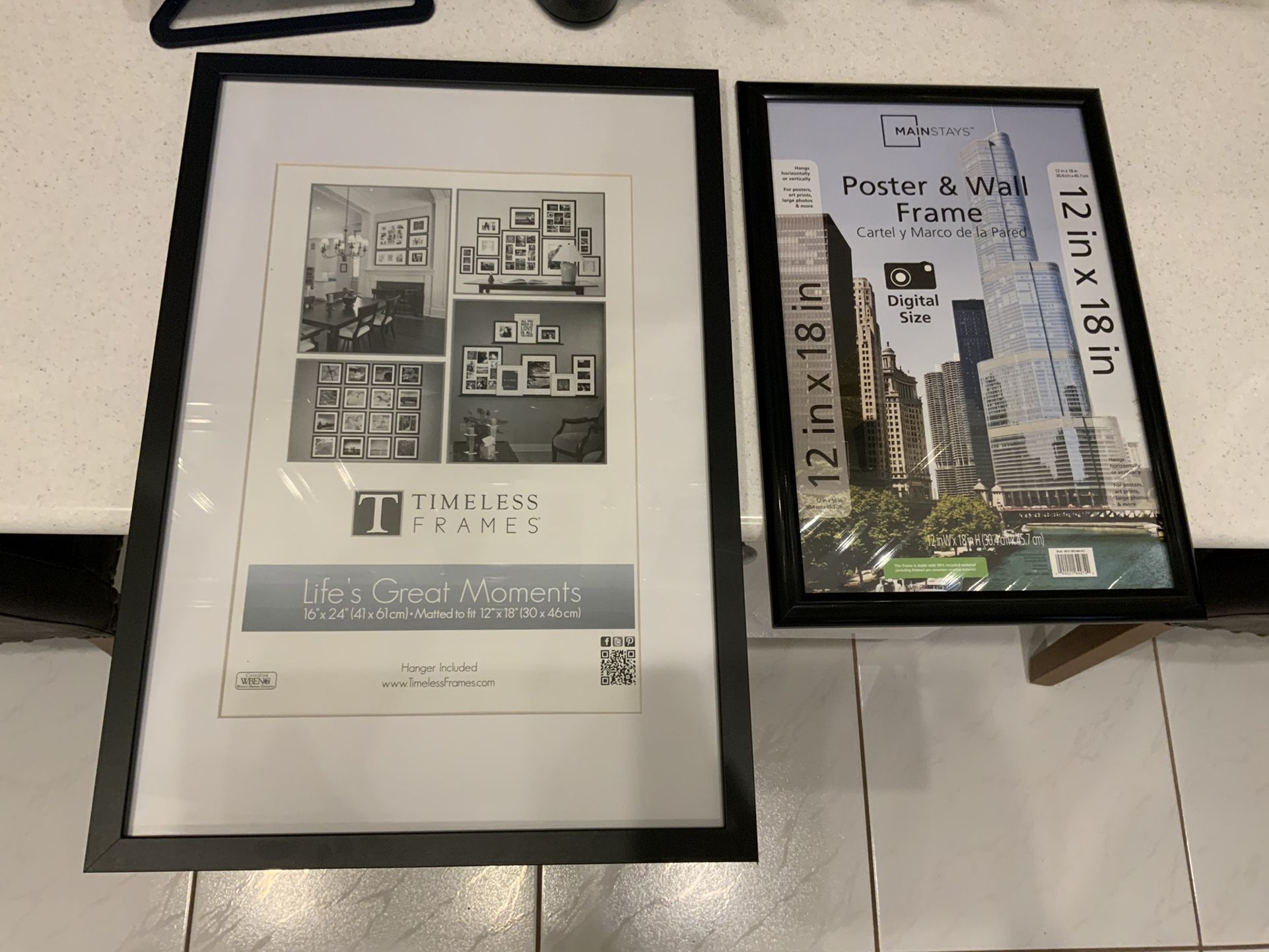 Set Of 2 Black Poster And Wall Frames - $15 Or Best Offer - 2 Sizes - Weston