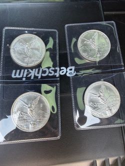 Big four. 96-97-98-99 Mexican Libertads. 1oz silver BU coins