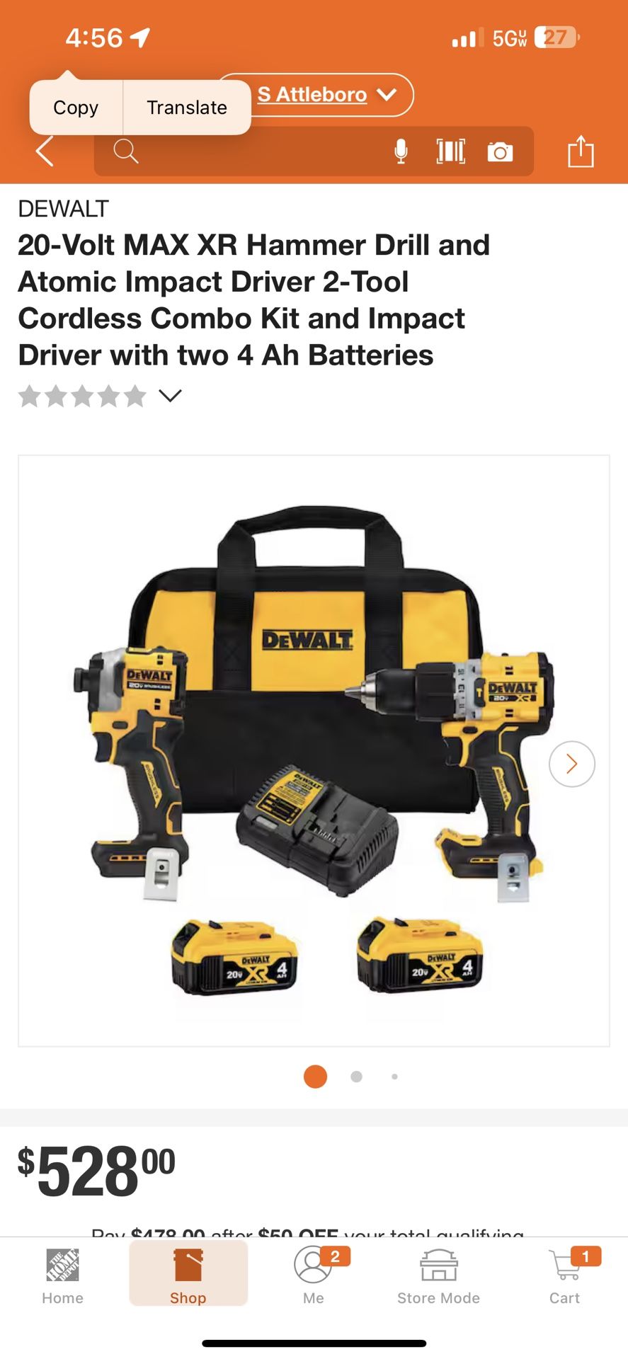 Dewalt Kit Impact And Drill