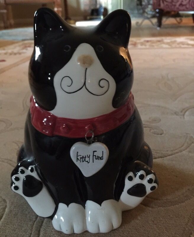 Ceramic cat money bank