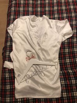 Flower girl robe and hanger