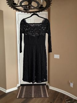 Black lace lined dress