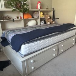 Ashley children's twin bed with bookshelf