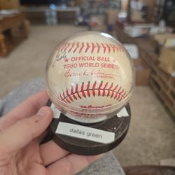 1980 World Series Autographed Baseball 