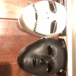 Black and White Halloween Masks