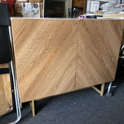 Faux Marble Top Entryway Sideboard, Credenza, Buffet Cabinet, TV Stand, Console Table