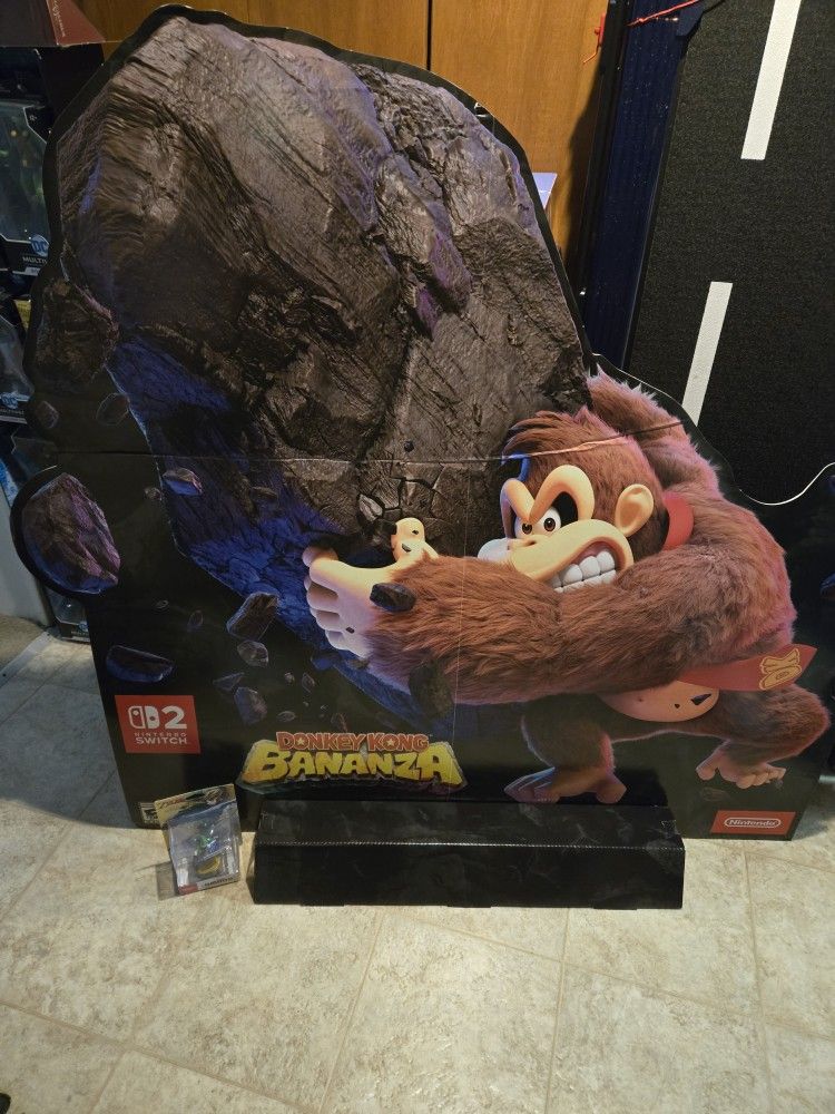 Donkey Kong Bonanza Offical Standee Sign.