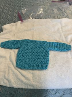 Hand Knitted Baby Sweater $35