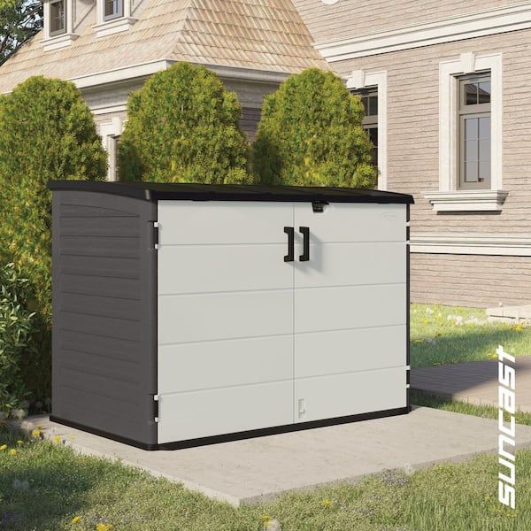 New Suncast Stow-Away 4 ft. W x 6 ft. D Plastic Resin Horizontal Storage Shed (22 sq. ft.)