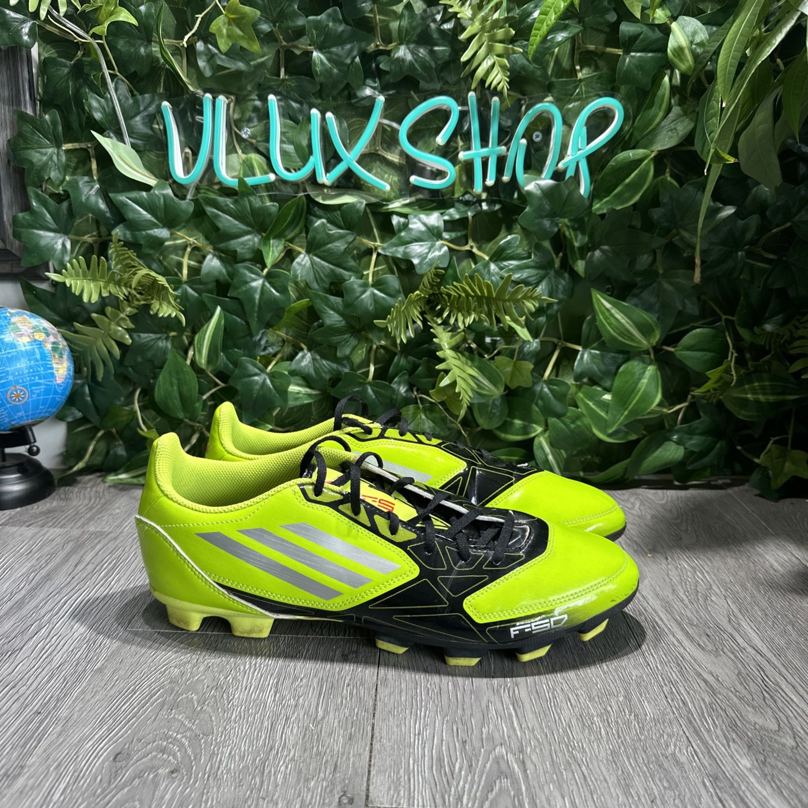 Adidas F5 TRX FG F50 Soccer Shoes Cleats Neon G40313 Men's Size