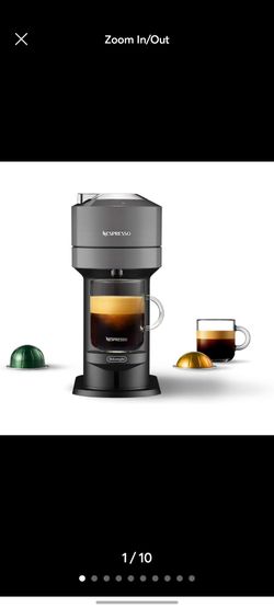 Nespresso Vertuo Next Coffee Espresso Machine Dark Grey DeLonghi Capsule Maker