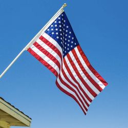 American Flag 3x5 Outdoor by Grace Alley, Embroidered Stars, Sewn Stripes, Heavy Duty, Hand Made and Fade Resistant - Long Lasting Nylon & Brass Gromm