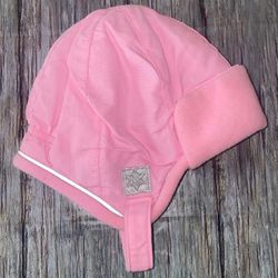Infant & Baby Girl Pink Snowflake Fleece-Lined Baby Hat