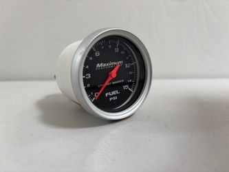 Stewart Warner 2 1/16" Maximum Performance Fuel Pressure Gauge -- Black Face