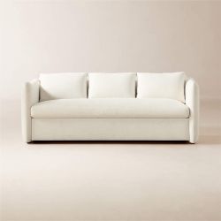 CB2 - Tuffare 79.25" White Performance Fabric, memory foam Sleeper Sofa Queen size