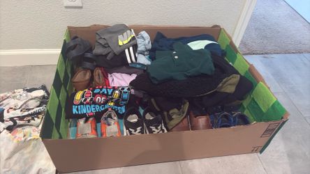 Size 5-7 cloths, shoes, jeans., sweater, and shorts