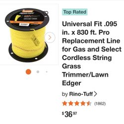 Pro Replacement Line for Gas and Select Cordless String Grass Trimmer/Lawn Edger