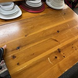 Folding Dinning Table With 2 Extra Extensions . Extends To Make A Very Big Dinning Table,. 