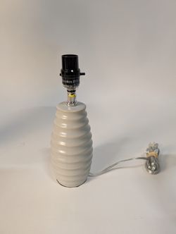 Contemporary Ribbed Ceramic Table Lamp Base
