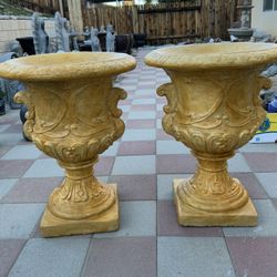 New Flower Pots Made Out Of Cement Perfect Gift 