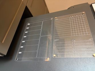 Acrylic Weekly Planner and Habit Tracker Boards fridge