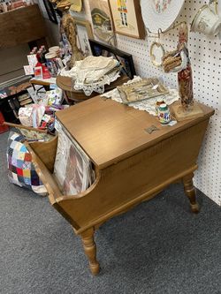 Table Accent Maple Vintage Storage 