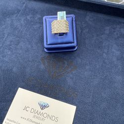 Ring Huge Men Diamonds Real / 10k Gold 