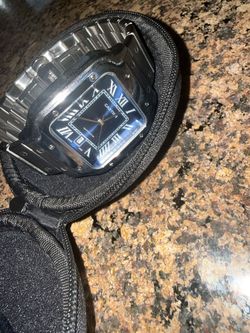Cartier santos blue dial