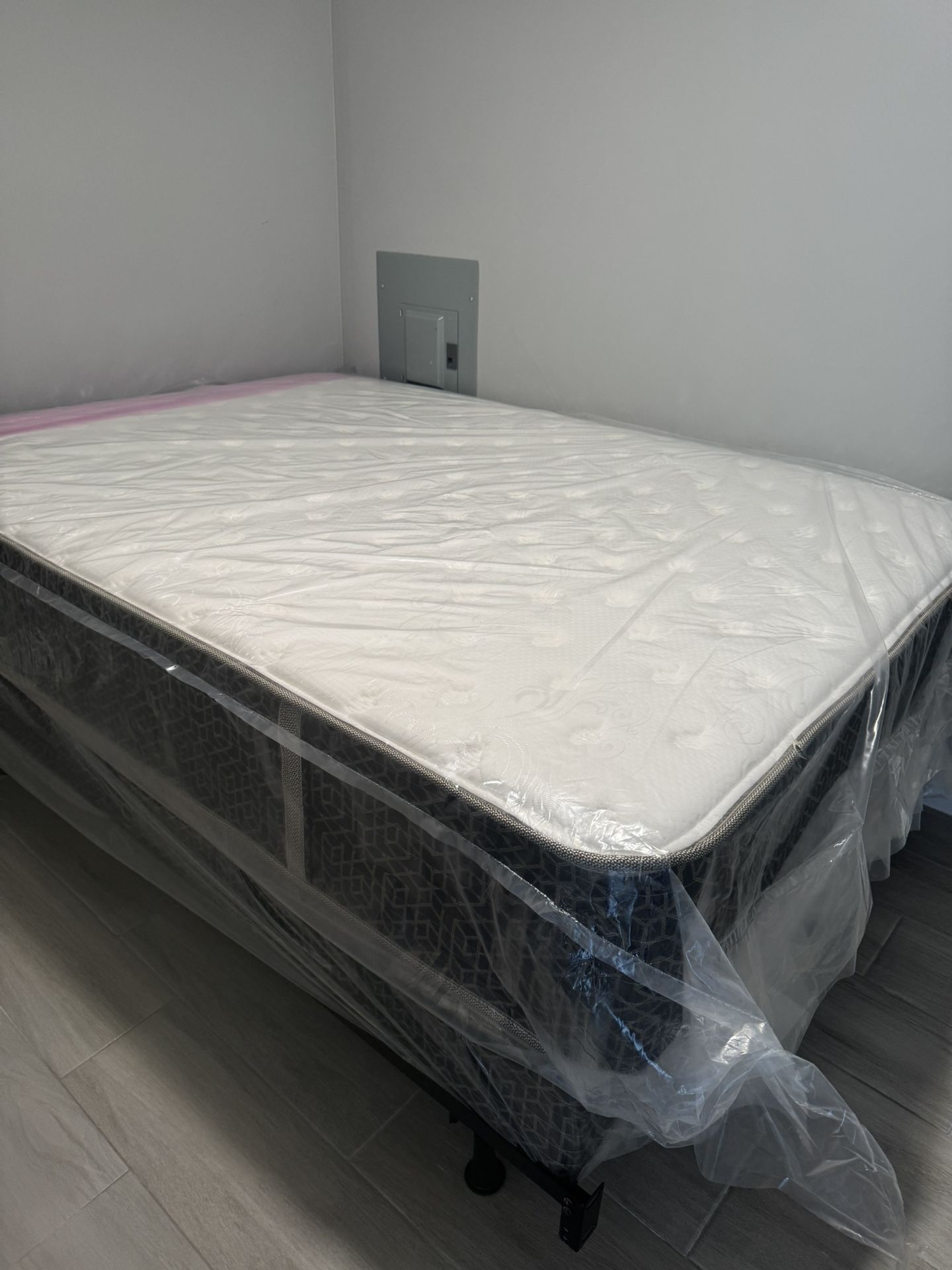New Full Mattress And Box Spring 2pc Bed Frame Is Not Included