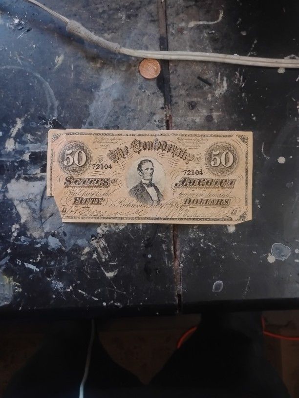 Confederate $50 Bill