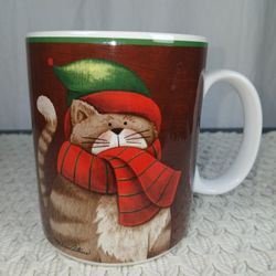 Casa Moda Danny O Christmas Cuddly Kitties Coffee Tea Mug Cup Cat Winter Cozy