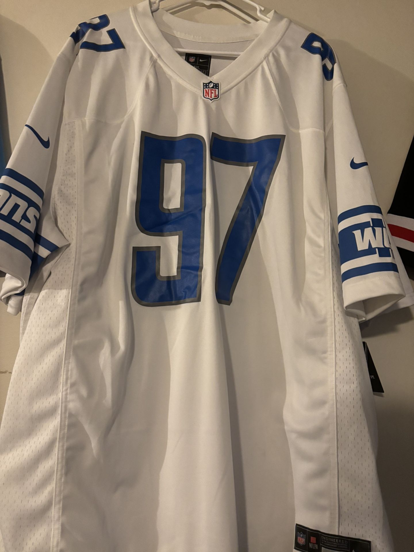 Aidan Hutchinson #97 Detroit Lions Men's White Stitched Jersey Size XXL