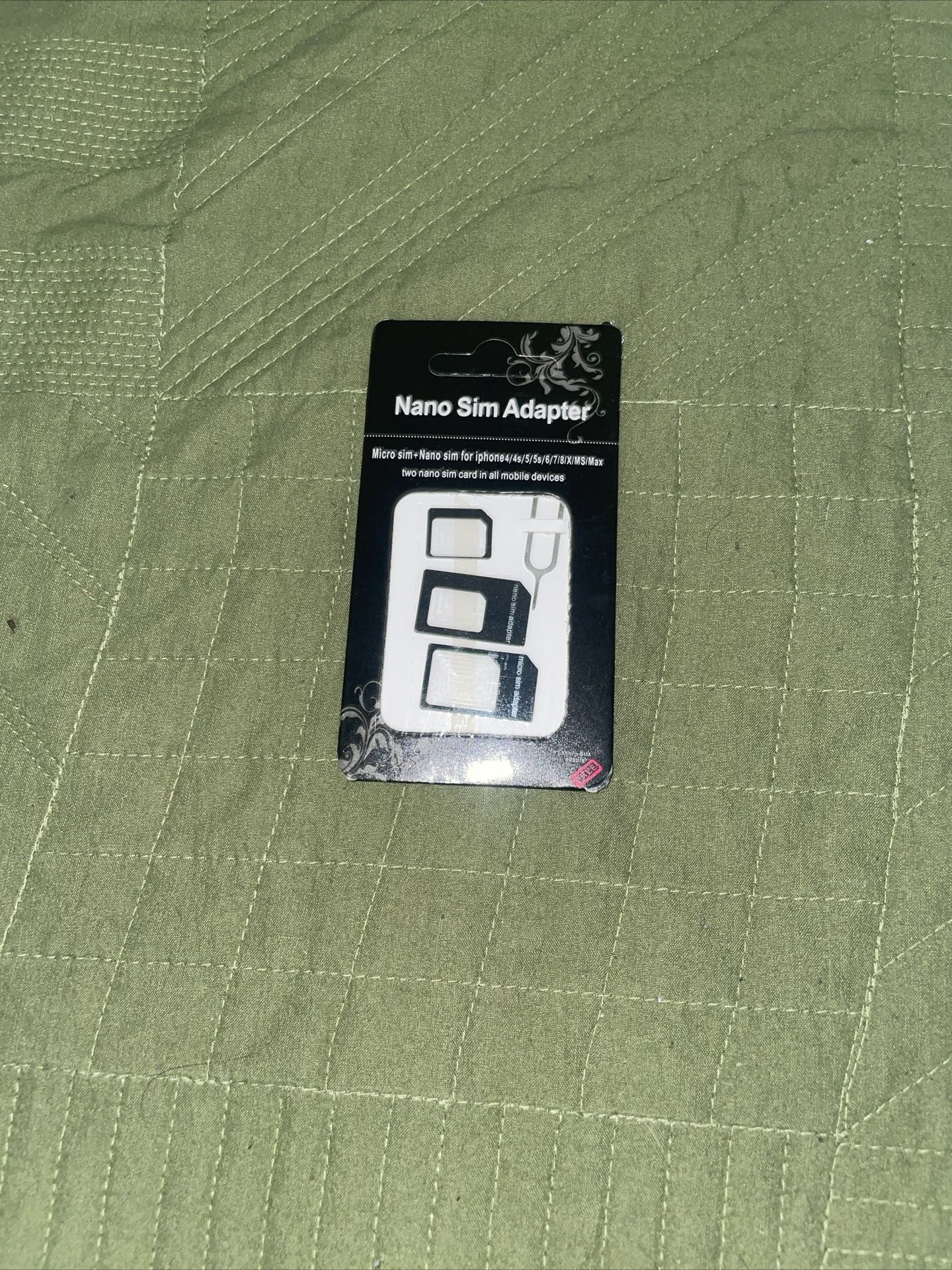 Nano SIM Card Adapter to Micro Standard Converter Set Fit iPhone 5 4S 4 Black 10