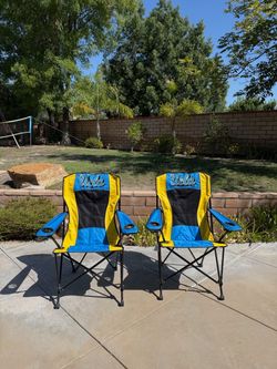 UCLA Folding Camp Chairs with Cup Holders – Set of 2