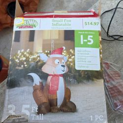 Inflatable Fox Small Christmas Outdoor Decoration