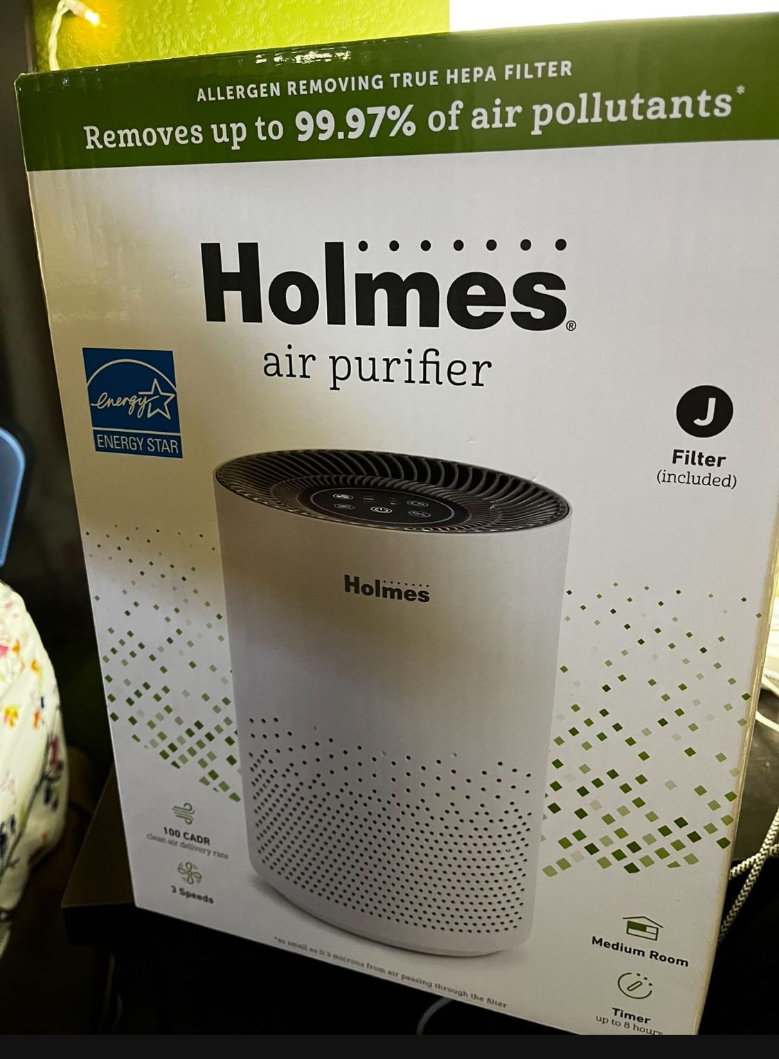 Holmes True HEPA 360 Air Purifier with 3-in-1 filter, Medium Room (HAP360W)
