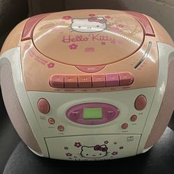 Hello Kitty Radio CD And Cassette Pillow And Two Purses