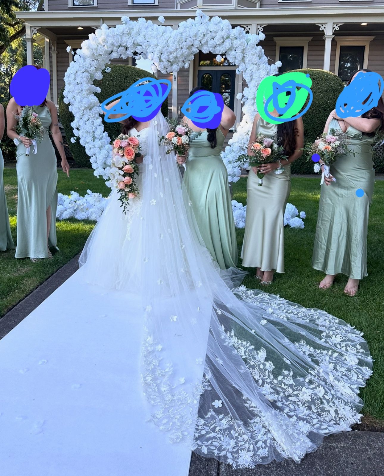 wedding dress with veil included