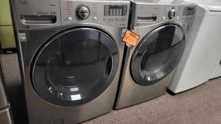 Set LG WASHER AND DRYER ELECTRIC STAINLESS STEEL WORK GREAT CONDITIONS INCLUDING WARRANTY DELIVERY 