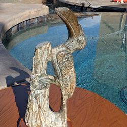 Hand carved stone bird designed by Dave Grossman Japan