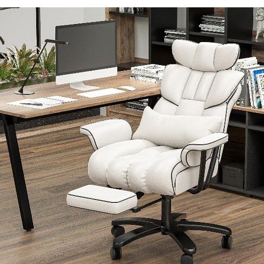 Brand New GXJ White Reclining Office Chair Big And Tall