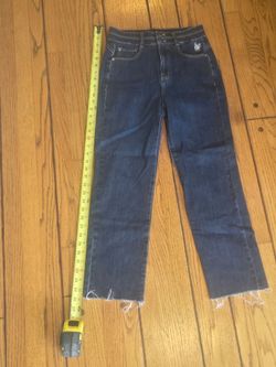 Teenie Weenie Embroidered Bear Dark Wash Skinny Jeans - size 165/70A