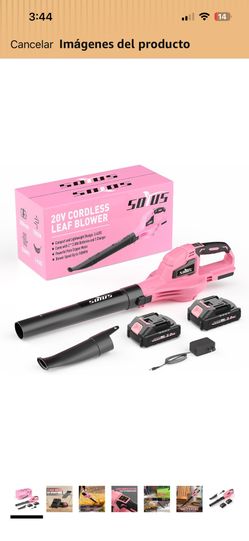 SOYUS Soplador de hojas, soplador de hojas de 20 V inalámbrico con batería de 2x2.0Ah y cargador, sopladores eléctricos de hojas de 150 MPH con modo d