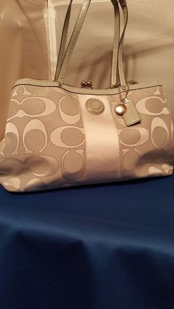 Coach Signiture Stripe Sateen Tote