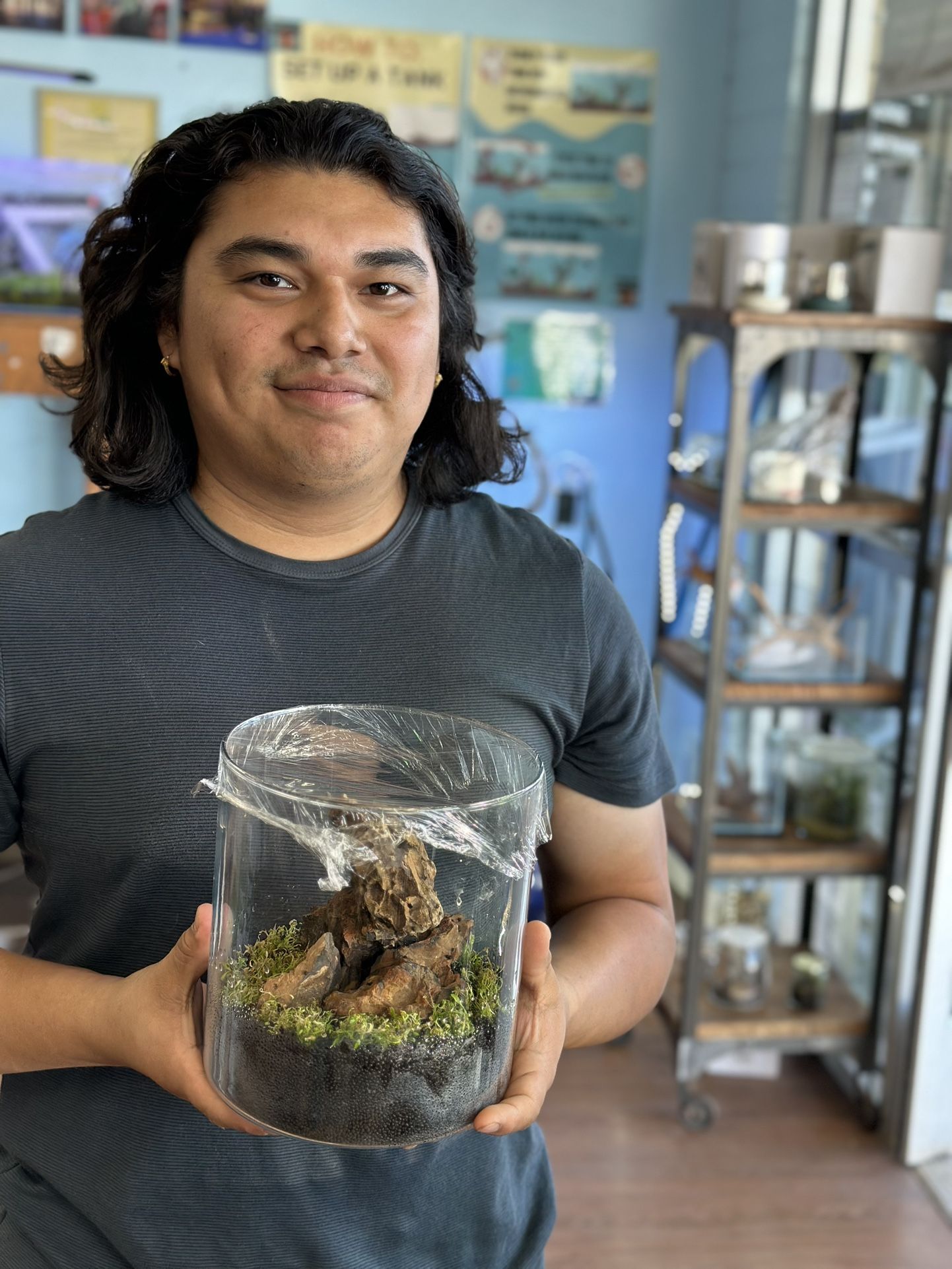 Pond Style Aquascape For Sale - Filterless Planted Aquarium For Shrimp Or Nano Tropical Fish