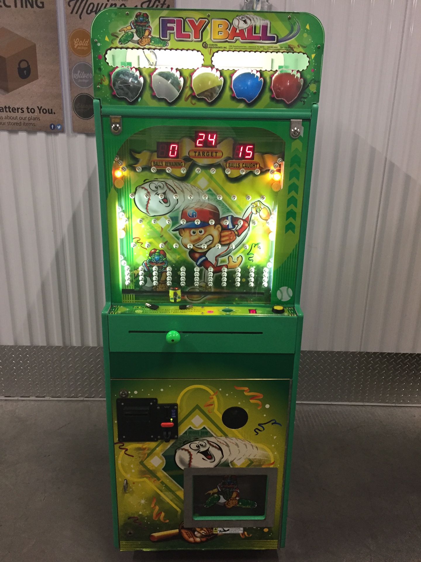 FLY BALL PRIZE REDEMPTION ARCADE GAME W/DBA BY COASTAL AMUSEMENTS!
