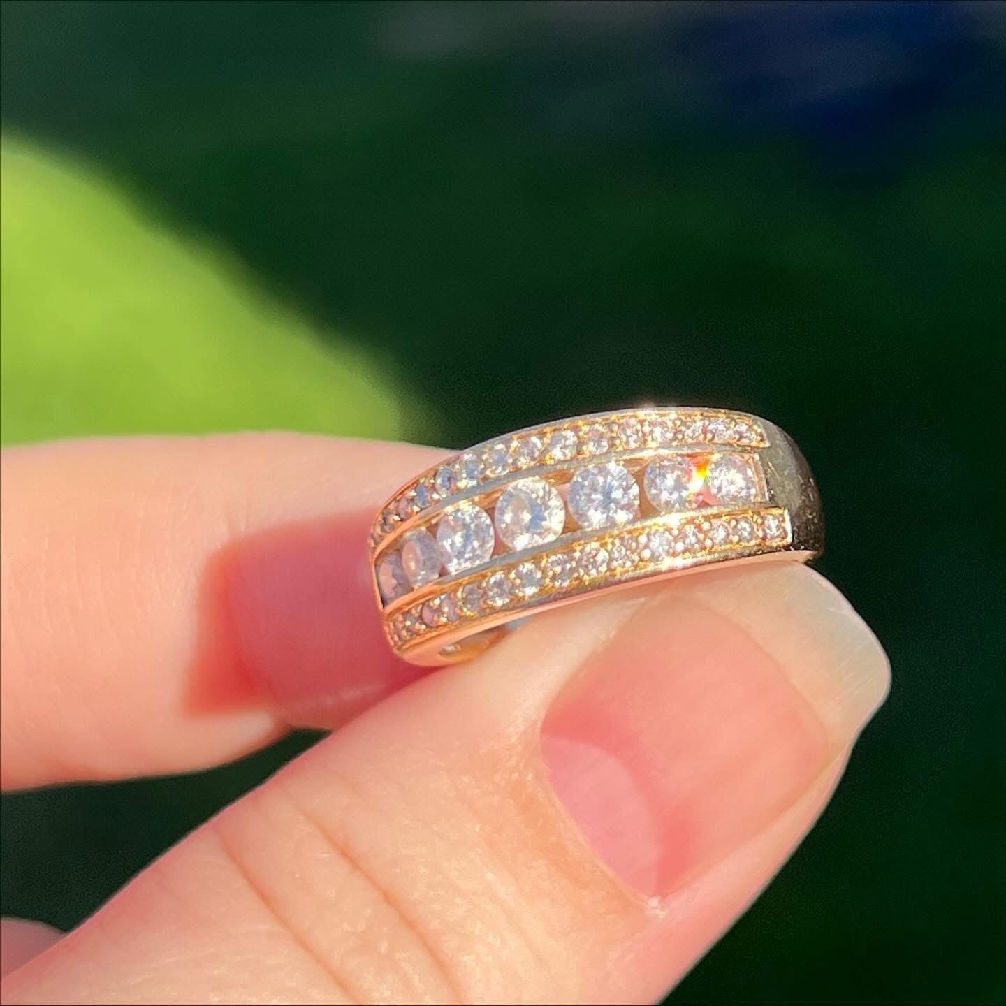 Solid 14k Gold & 1.50ct Natural Diamond Band