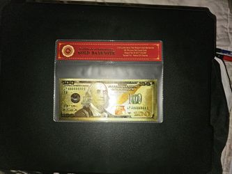 24k Gold Authentic $100.00  Certified BankNote.
